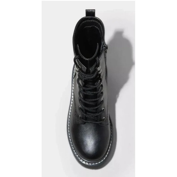 Wild Fable Womens Logan Lug Combat Boots w/ Memory Foam Insole Black 9.5 NEW - Picture 3 of 4